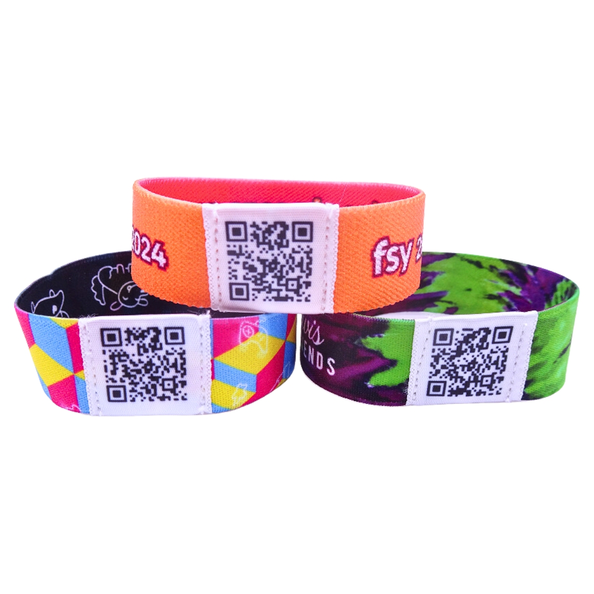 Elastic Wristband with QR Code