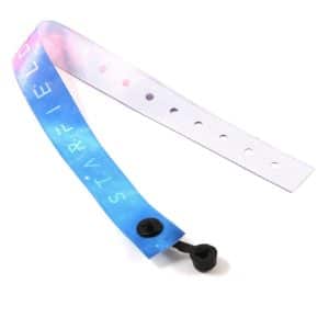 Fabric Printed Wristband With Loop Closure