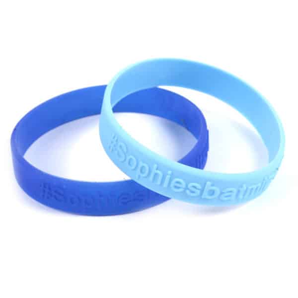 Embossed Colour Silicone Wristband