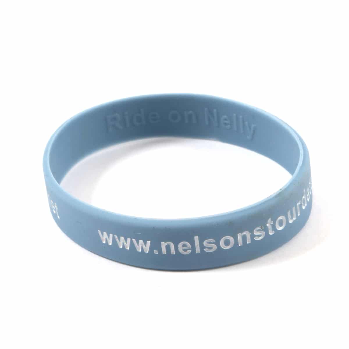 Embossed Colour Fill Silicone Wristband