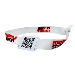 QR Code Tag Deluxe Fabric Wristband