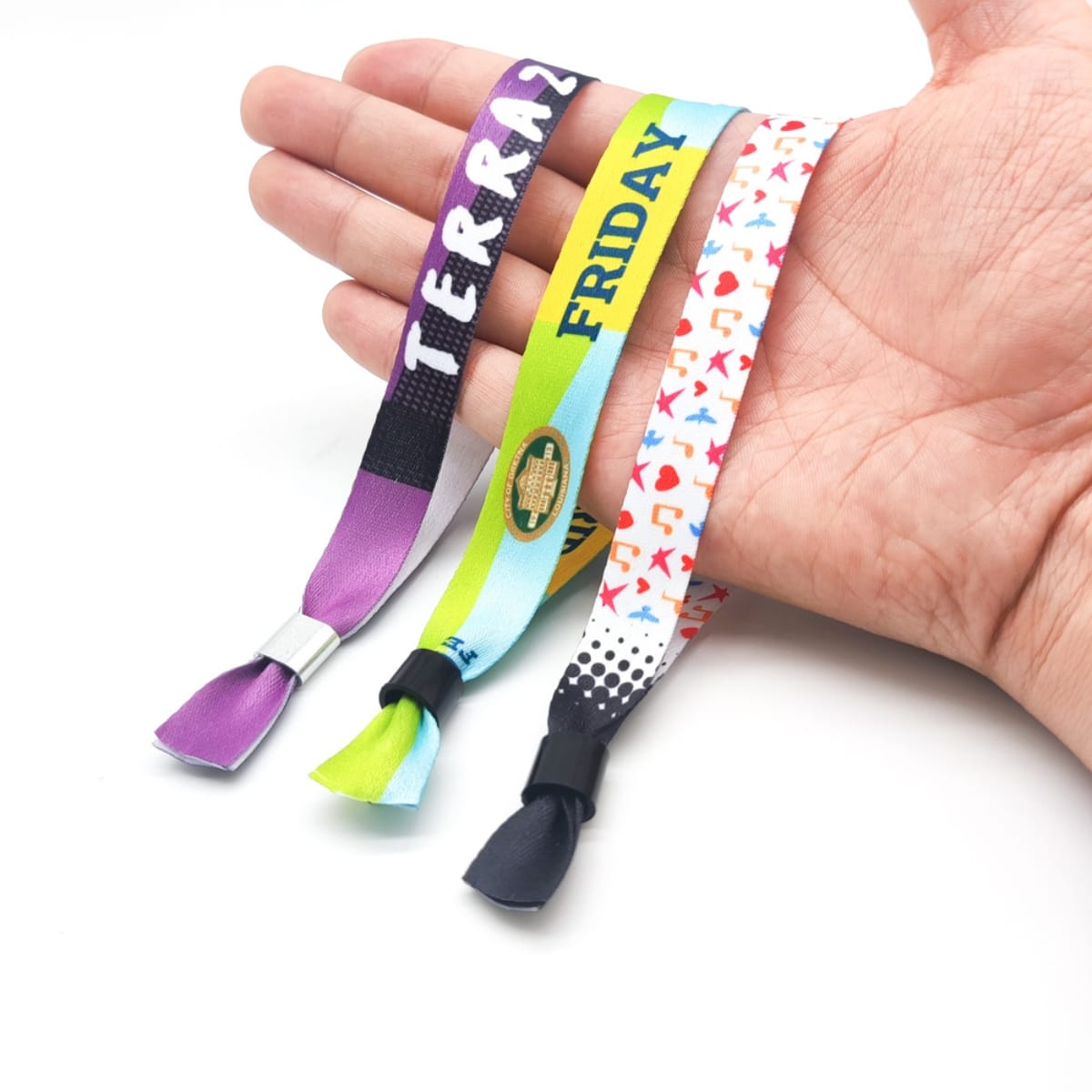Fabric Printed Wristband With Loop Closure