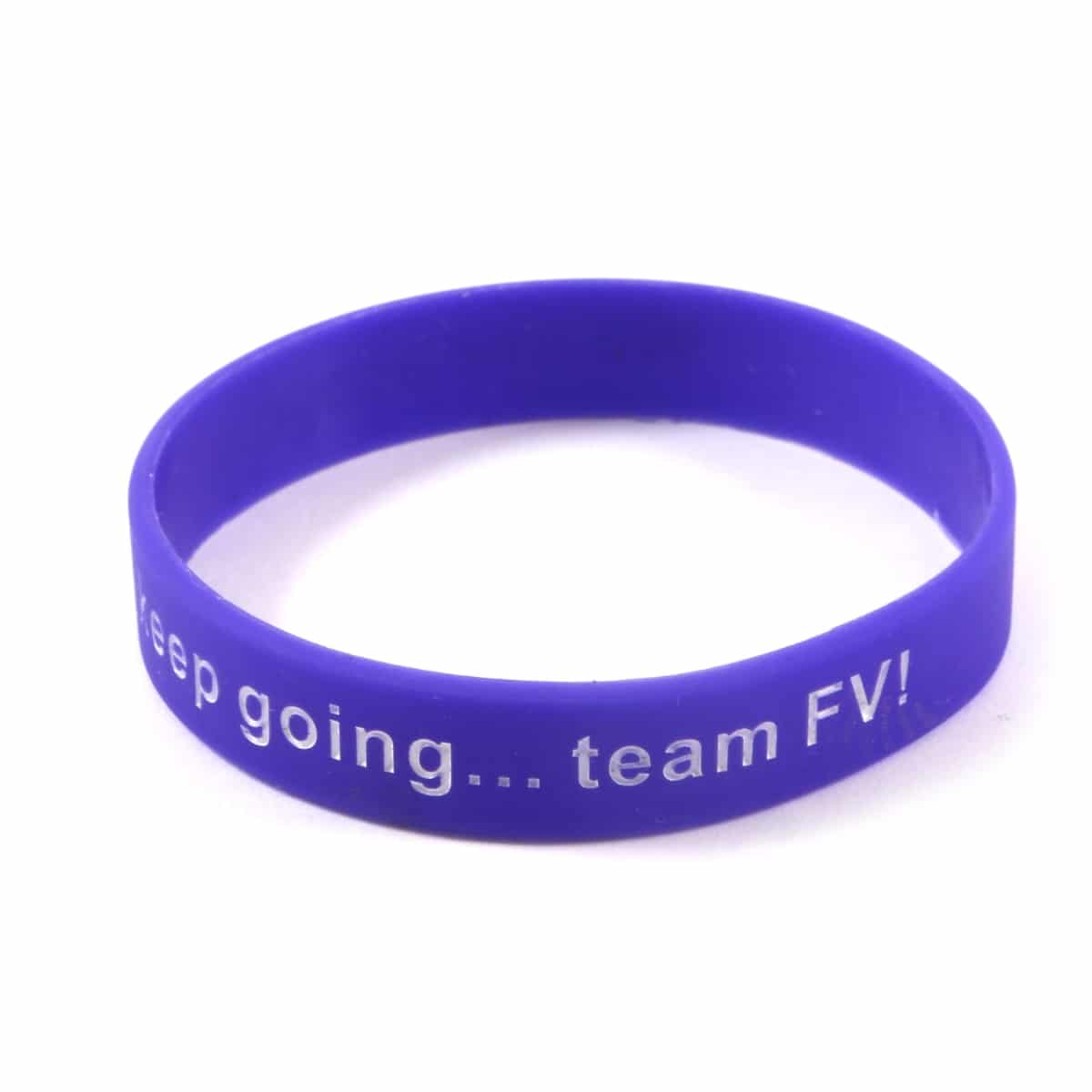 Embossed Colour Fill Silicone Wristband
