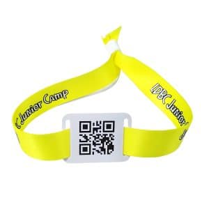 QR Code Tag Deluxe Fabric Wristband