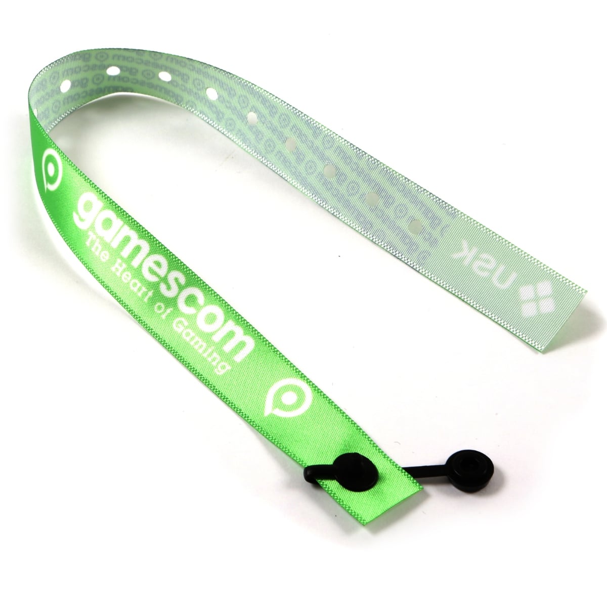 Fabric Printed Wristband With Loop Closure