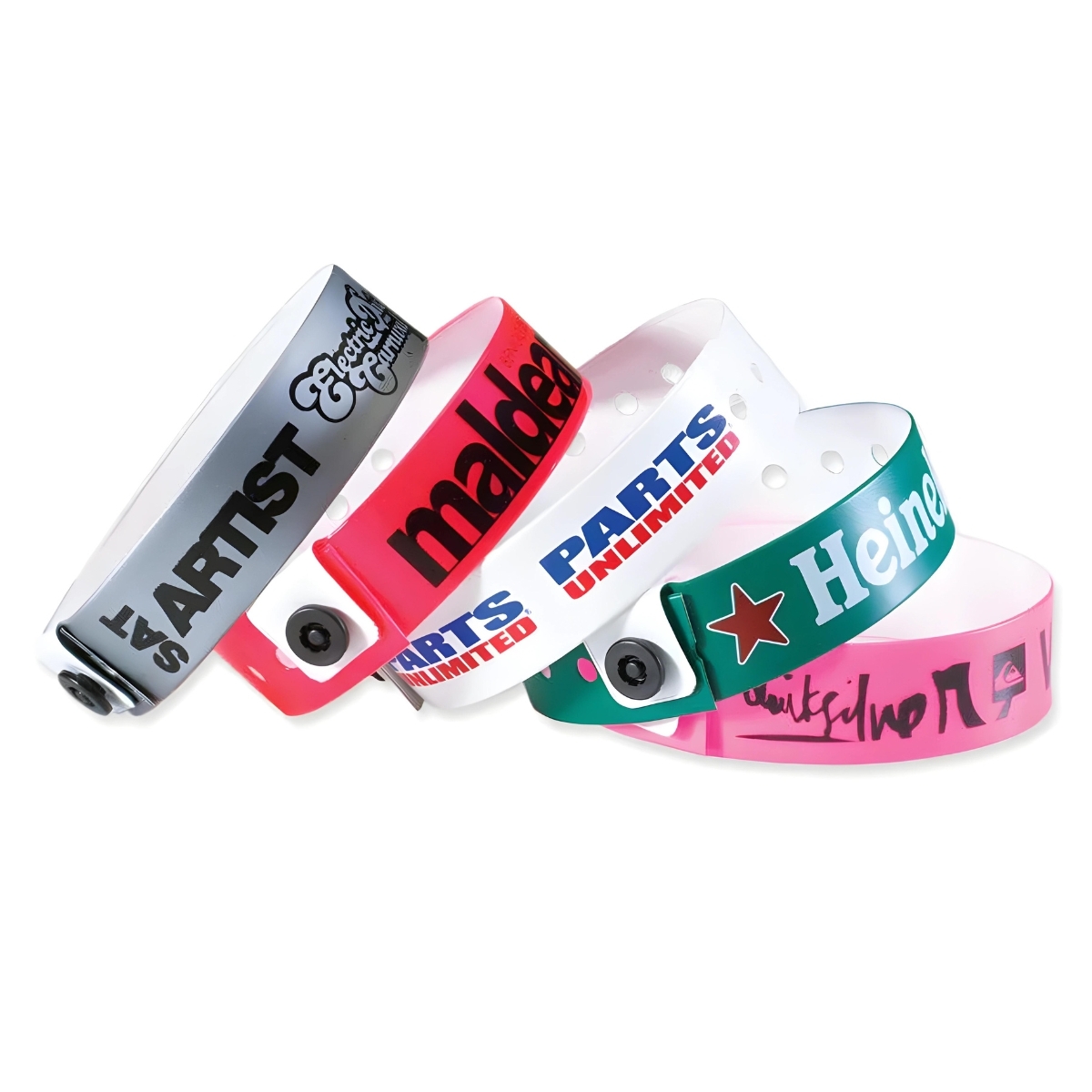 Printed Vinyl L- Shaped Wristband | Wristbands Direct