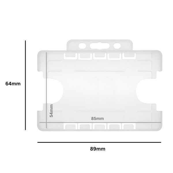 Clear Double Sided Landscape ID Holder