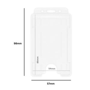 Clear Single Sided Portrait Card Holder