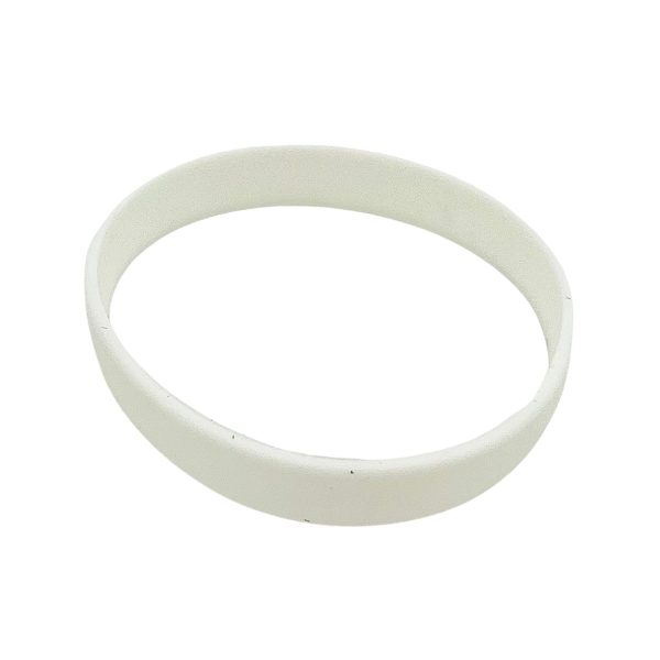 Plain White Silicone Wristband